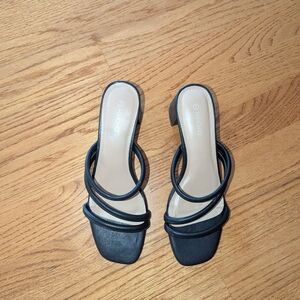 Elegant Black Strappy Heels by Khoko